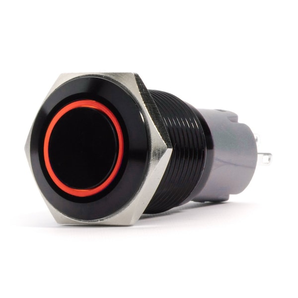 Race Sport 19Mm Flush Mount Pre-Wired Led 2-Position On/Off Switch (Red) (Each) RS-B19MM-LEDR - main